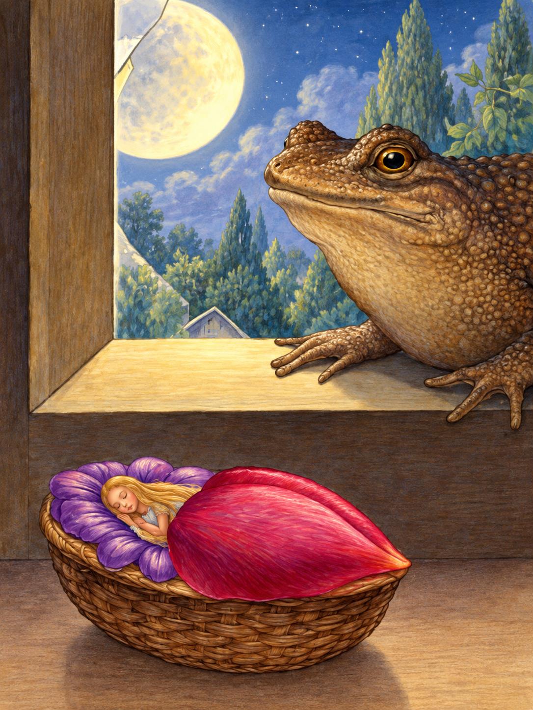 Дюймовочка и жаба