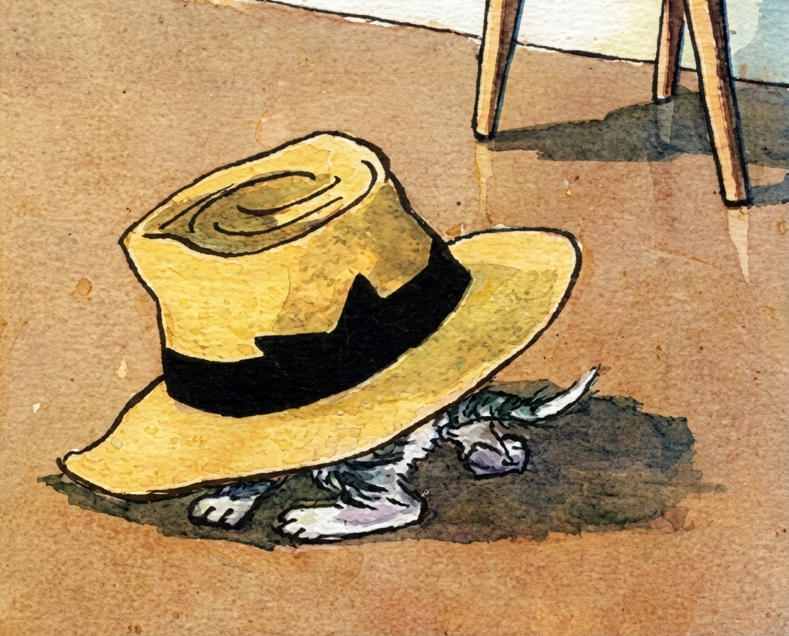 шляпа лежит на полу