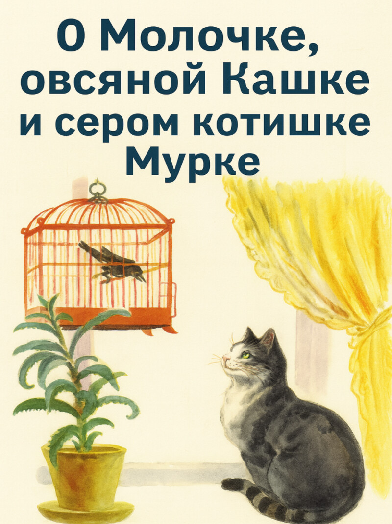 Аудиосказка «Притча О Молочке, овсяной Кашке и сером котишке Мурке»