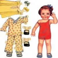 Бумажные куколки с одеждой Бумажные куколки с одеждой
