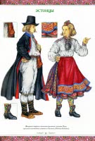 Костюмы народов мира. Карточки для детей.