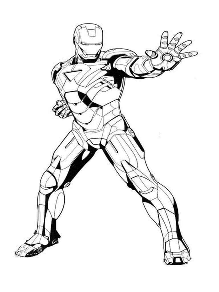Раскраски Железный человек (Iron man) .