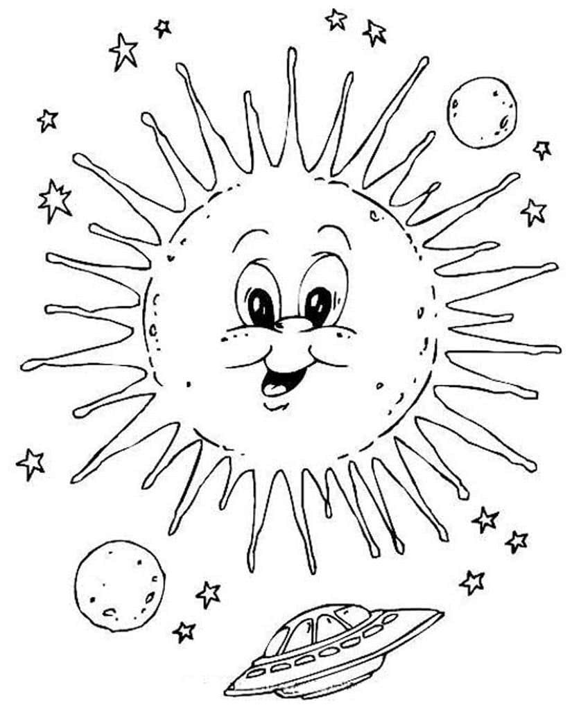 Солнце картинка для детей космос. Раскраска. В космосе. Космос раскраска для детей. Солнце раскраска. Солнышко раскраска для детей.