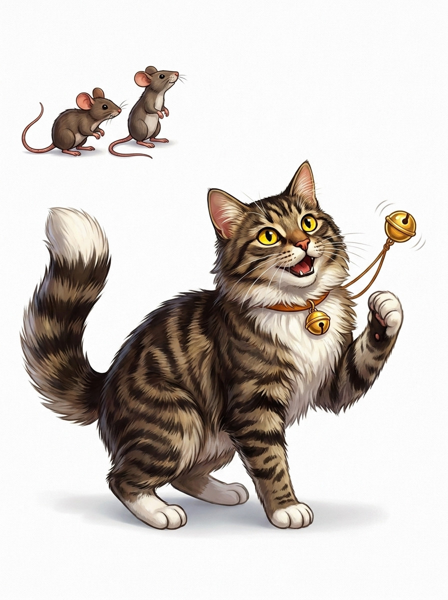 Кот с бубенцом