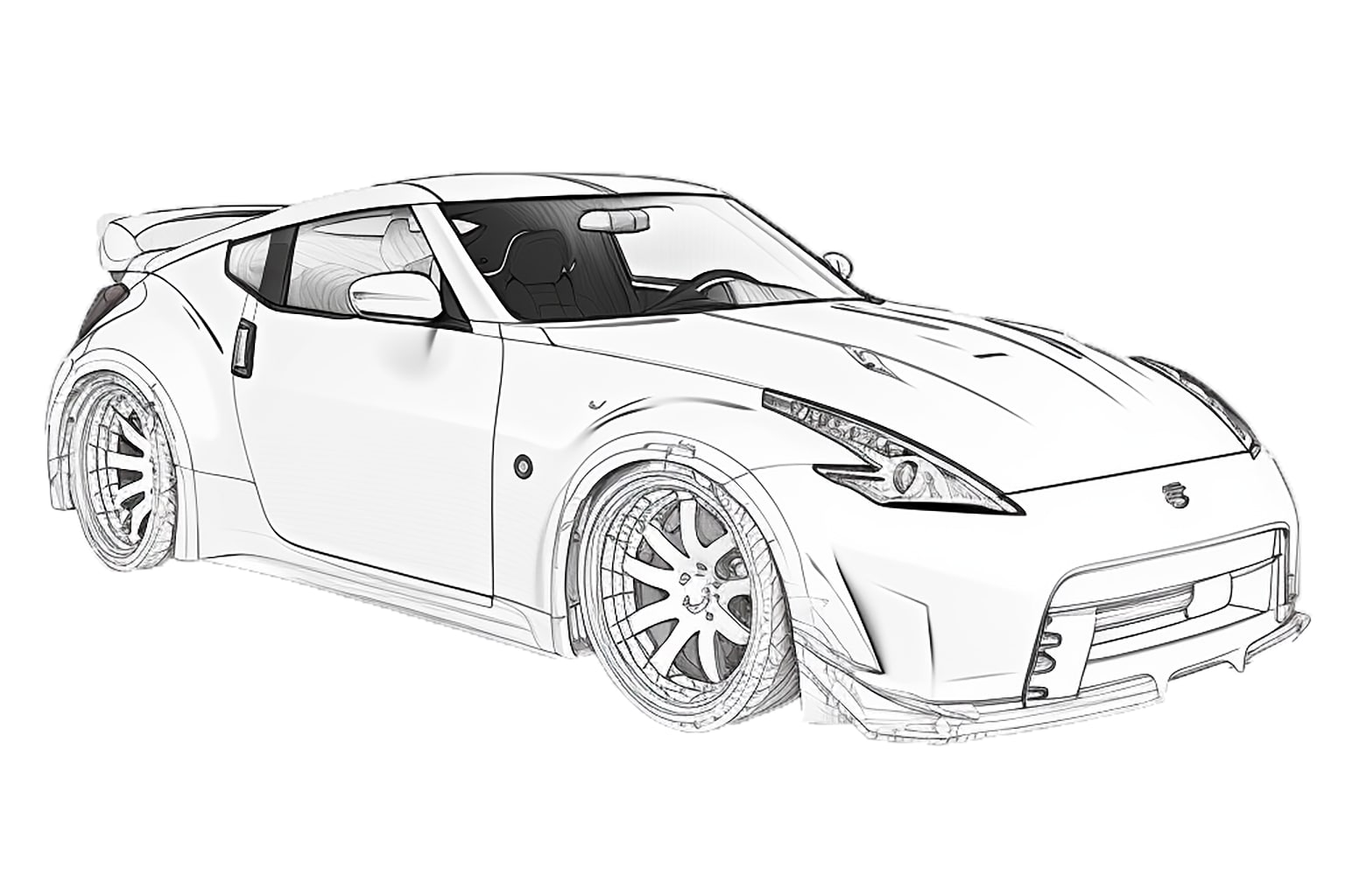 NISSAN 370Z раскраска для детей