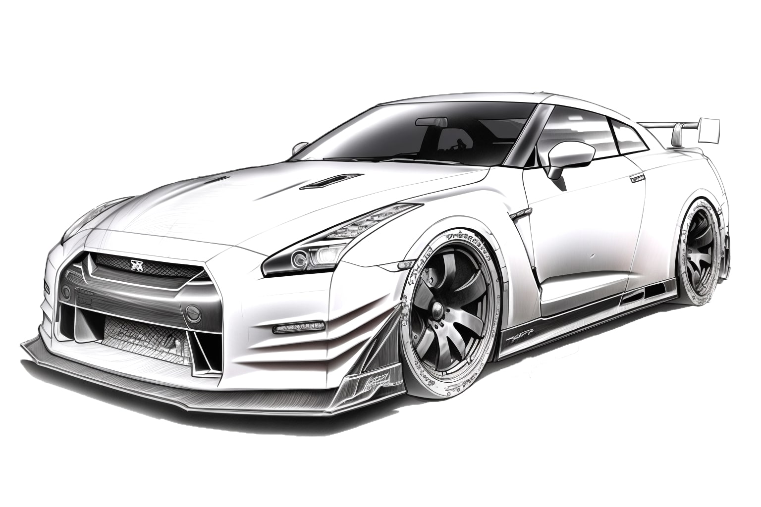 Раскраска NISSAN GT-R