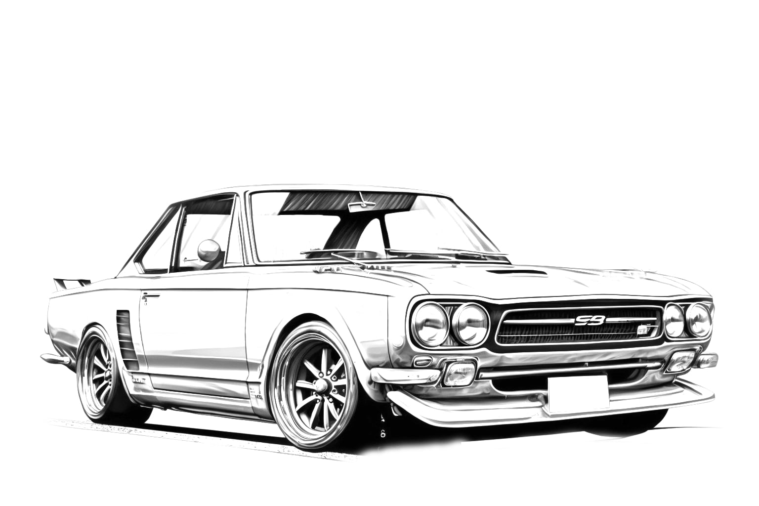 Разукрашки машин Nissan Skyline GT-R C10 1968