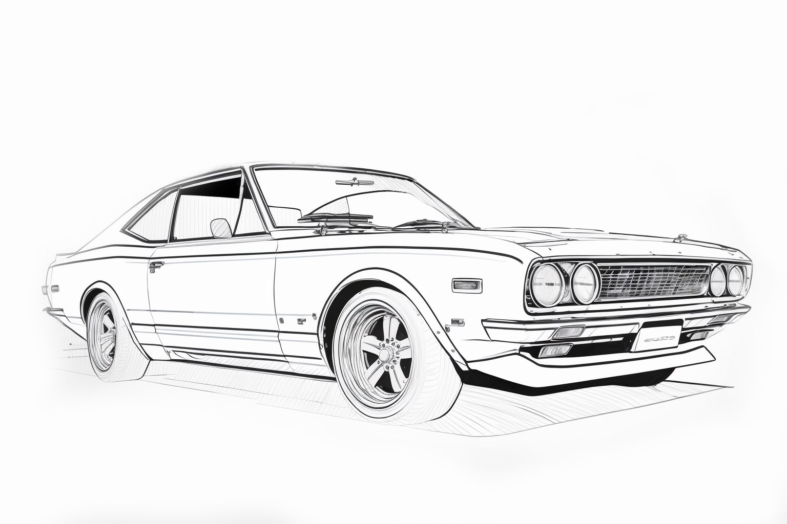 Раскраски машин Nissan Skyline GT-R C110 1973