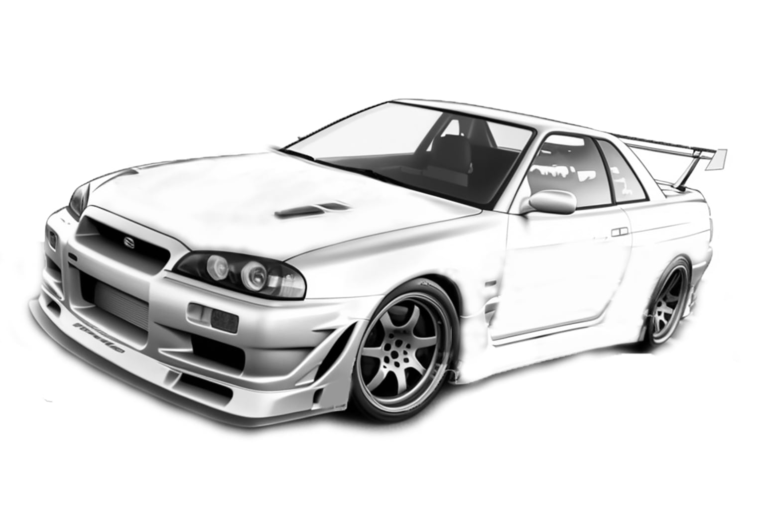 Раскраски машины NISSAN Skyline GT-R R34