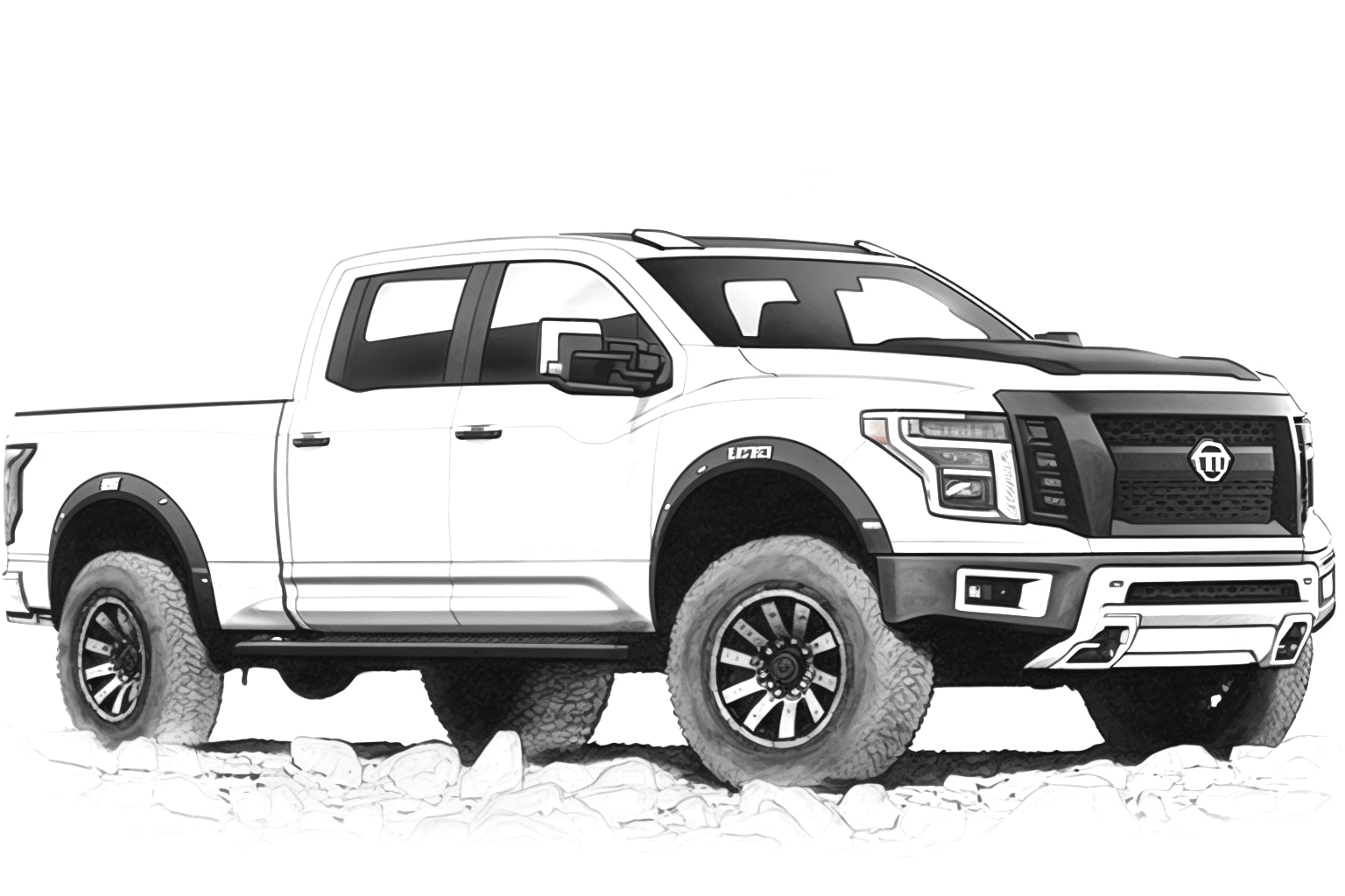 Раскраска внедорожник Nissan Titan