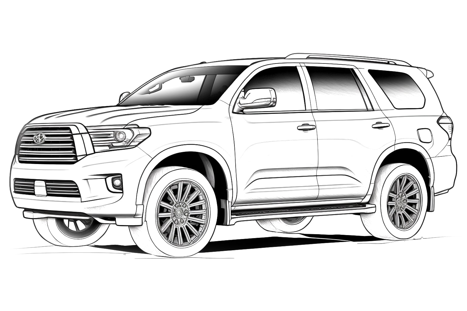 Toyota Sequoia раскраска машины для мальчиков