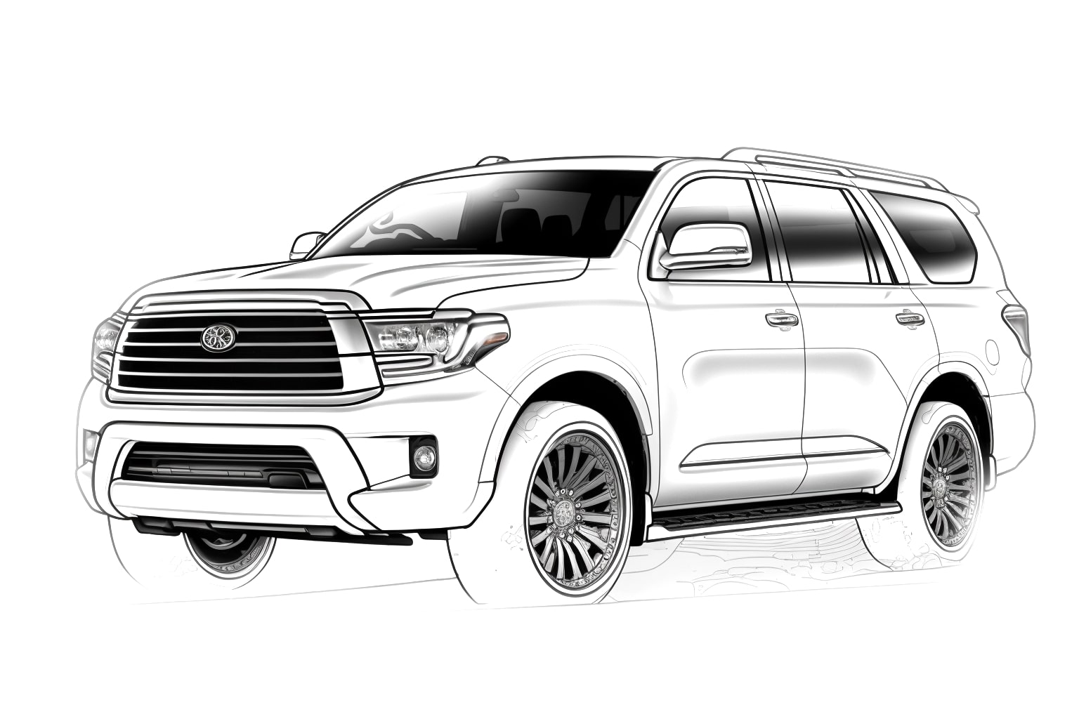 Toyota Sequoia Раскраска для мальчиков