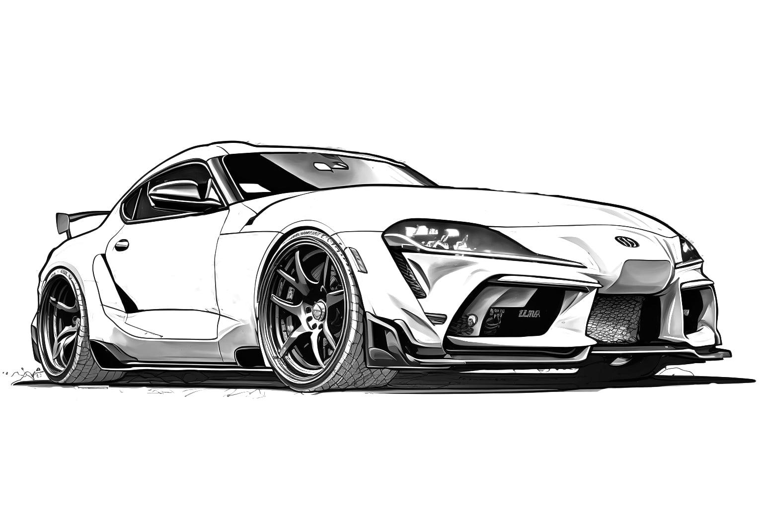 Toyota Supra A90 раскраска