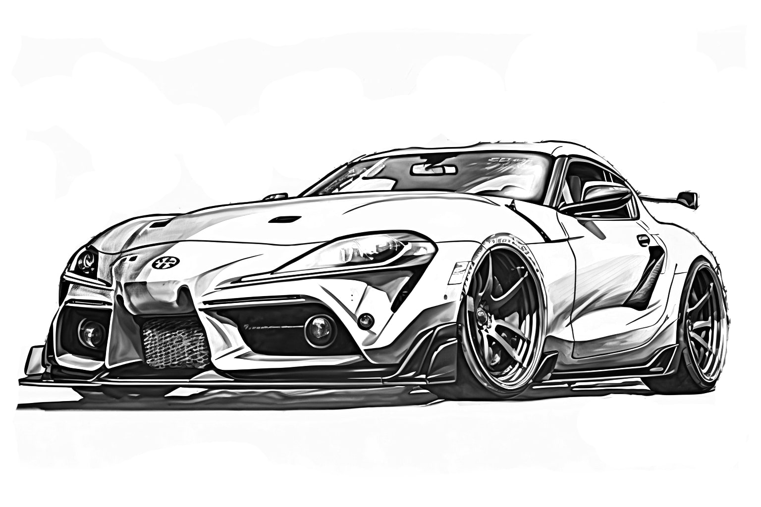 Toyota Supra A90 раскраска для мальчиков