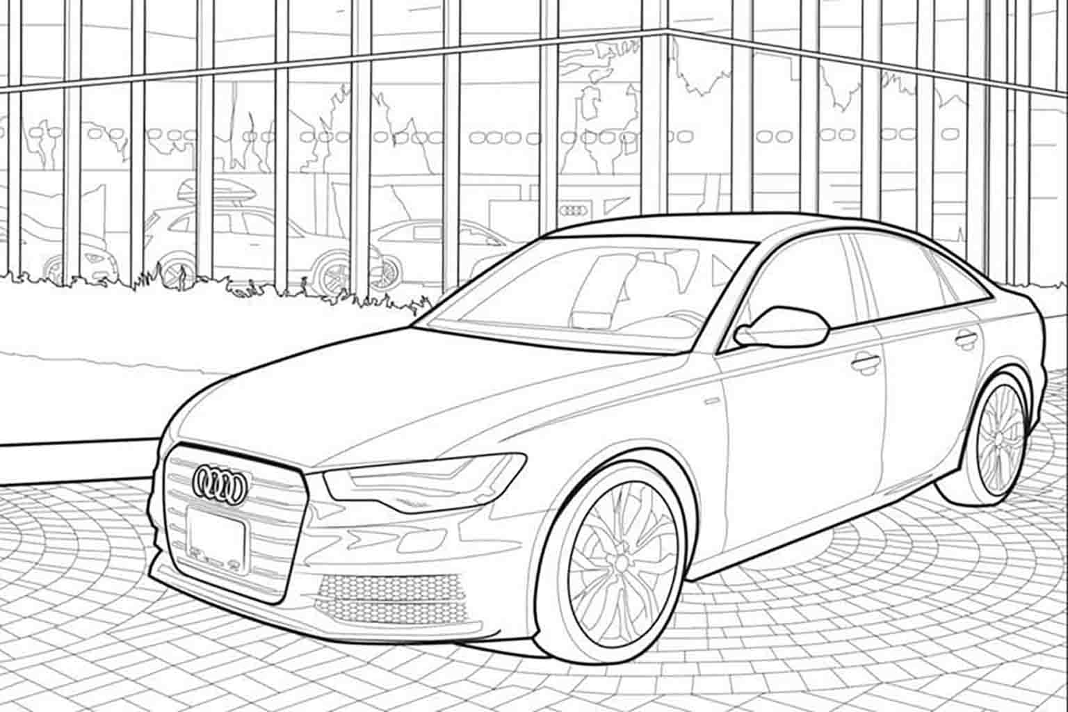 Раскраска Audi a6 c6