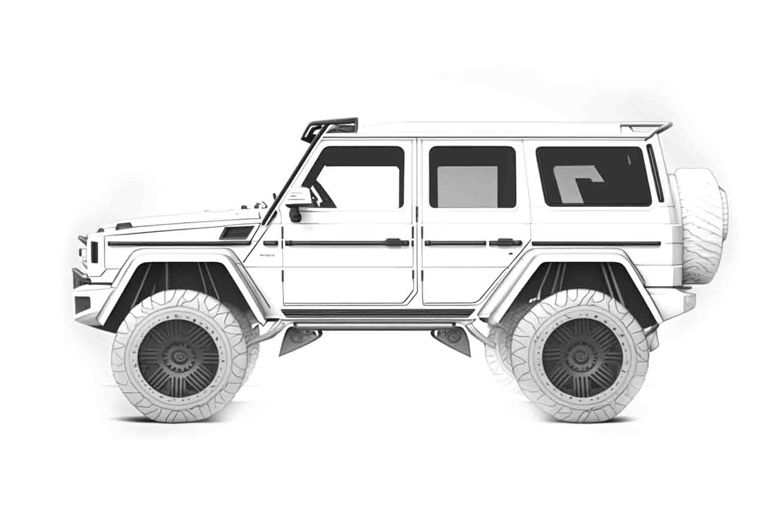 Mercedes-Benz G-class OFF-ROAD Раскраска Гелик