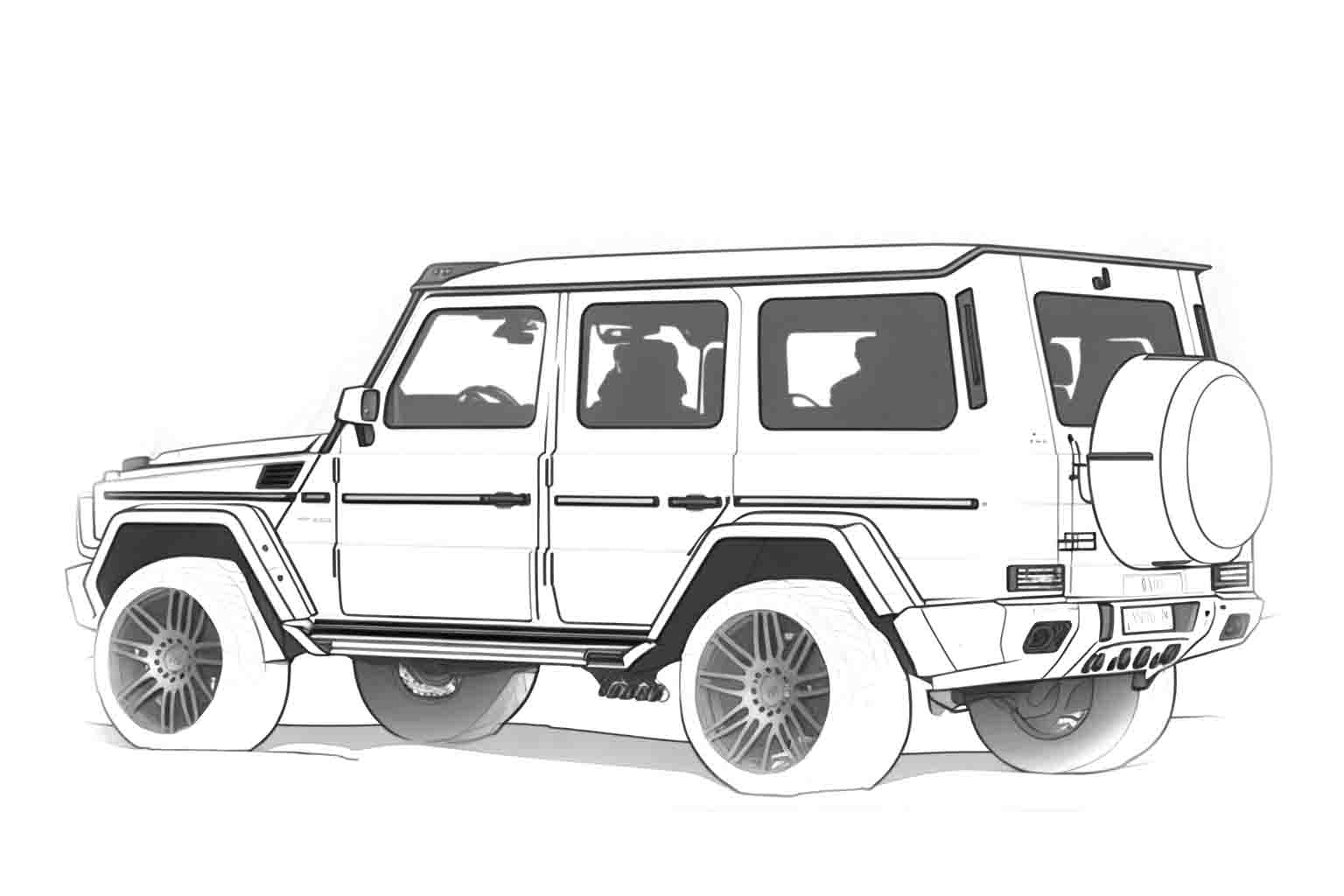 Раскраска Mercedes-Benz G-class