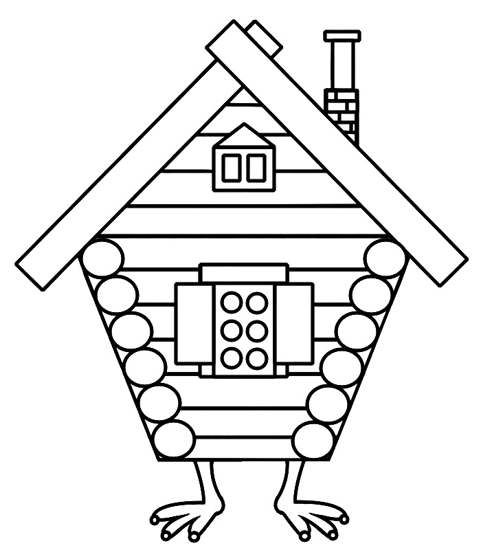 Рисунок избушки на курьих. Избушка на курьих ножках раскраска для детей. Изба рисунок. Избушка рисование. Раскраска бревенчатая избушка.