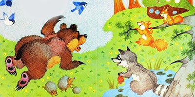 Мишка косолапый по лесу идёт