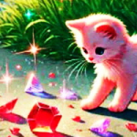 Котенок и стеклышко