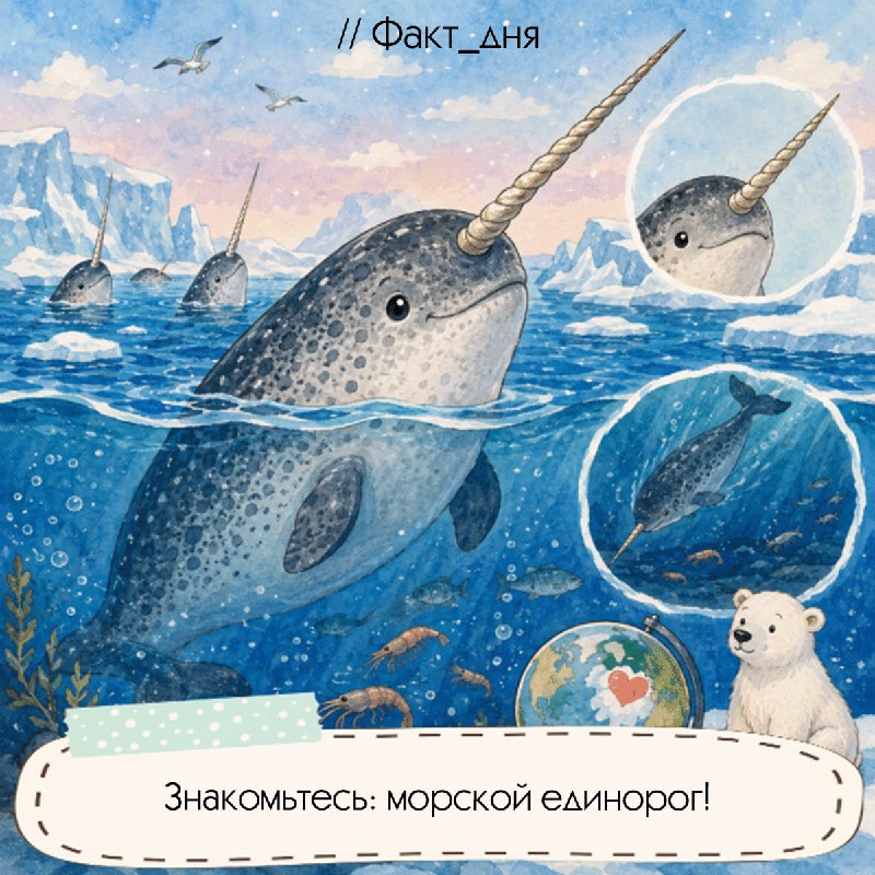 Нарвал — единорог Арктики