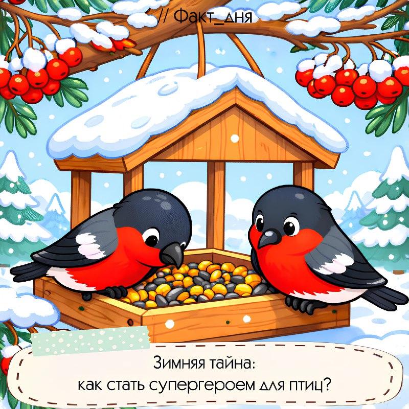 Зимняя столовая для птиц